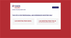 Desktop Screenshot of fusioninvestafrica.com