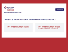 Tablet Screenshot of fusioninvestafrica.com